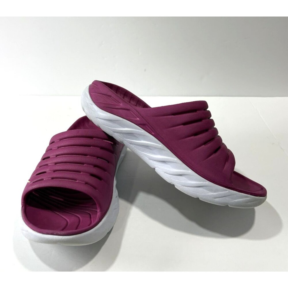 Hoka One One Ora Recovery Slide 2 Women's Sandals Fuchsia Comfort Slide Sz 8